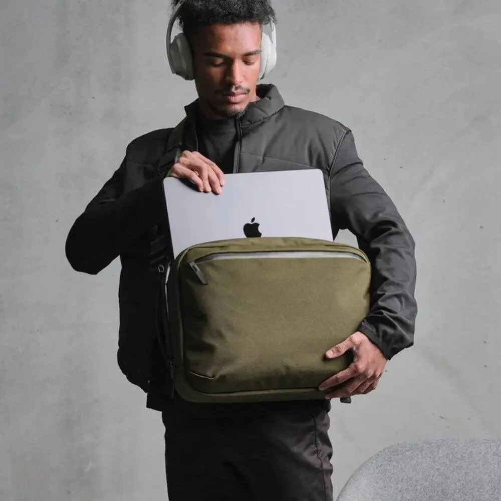 NWOT Alpaka Elements Tech Brief Pro Laptop Bag/Backpack Army Green